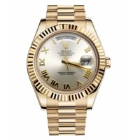 Rolex Day Date II President Yellow Gold Silver dial 218238 SRP Replica