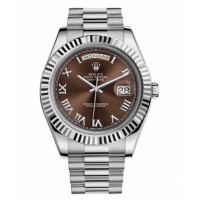 Rolex Day Date II President White Gold Brown dial 218239 BRRP Replica