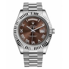 Rolex Day Date II President White Gold Brown dial 218239 BRRP Replica
