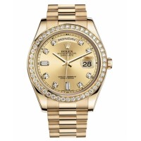 Rolex Day Date II President Yellow Gold Chamapgne dial 218348 CHDP Replica