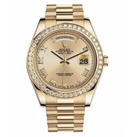 Rolex Day Date II President Yellow Gold Chamapgne dial 218348 CHRP Replica