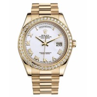 Rolex Day Date II President Yellow Gold White dial 218348 WRP Replica