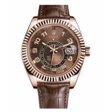 Rolex Sky Dweller Everose Gold Watch 326135 Replica