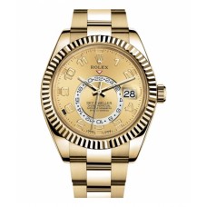 Rolex Sky Dweller Yellow Gold Watch 326938 Replica
