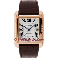 Cartier Tank Anglaise Pink Gold - Alligator Strap W5310004 Replica