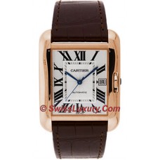 Cartier Tank Anglaise Pink Gold - Alligator Strap W5310004 Replica