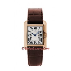 Cartier Tank Anglaise Pink Gold - Alligator Strap W5310027 Replica