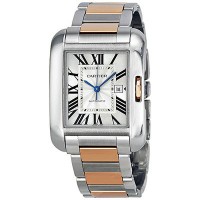Cartier Tank Anglaise Stainless Steel and Pink Gold W5310037 Replica
