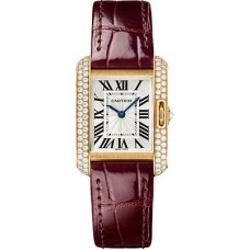 Cartier Tank Anglaise Pink Gold With Diamonds WT100013 Replica