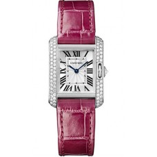 Cartier Tank Anglaise White Gold With Diamonds WT100015 Replica