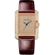 Cartier Tank Anglaise Pink Gold With Diamonds WT100019 Replica