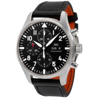 IWC Pilot Black Automatic Chronograph Men's Watch IW377709  Replica