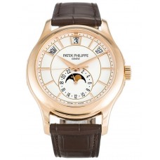 Patek Philippe Annual Calendar 5205R-001 Rose Gold Opaline White Dial Watch Copy Replica