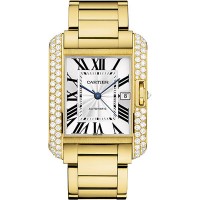 Cartier Tank Anglaise Yellow Gold With Diamonds wt100007 Replica